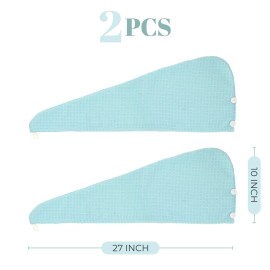 MaopaoBeauty Microfiber Hair Towel 2 Packs Hair Towel Wrap for Women Hair Drying Towel Wrap Hair Accessories for Women Girls(2Packs Green,10.6x27.5inch) MaopaoBeauty Microfiber Hair Towel 2 Packs Hair Towel Wrap for Women Hair Drying Towel Wrap Hair Accessories for Women Girls(2Packs Green,10.6x27.5inch)