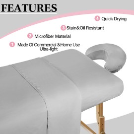 Kinlop 3 Sets Microfiber Massage Table Sheet Set 3 Colors 3 Piece Set Includes Massage Flat Sheet Fitted Sheet and Massage Face Rest Cover Stain Wrinkle-Resistant(Light Pink, Light Gray, White) Kinlop 3 Sets Microfiber Massage Table Sheet Set 3 Colors 3 Piece Set Includes Massage Flat Sheet Fitted Sheet and Massage Face Rest Cover Stain Wrinkle-Resistant(Light Pink, Light Gray, White)