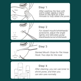 3Pcs Professional Blackhead Tweezer Professional Facial Blackhead Remover Tweezers Precision Extractor Acne Removal Kit Pimple Popper Tool with storage box