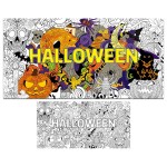 ZOIIWA Halloween Giant Mandala Coloring Posters for Kids Adult Halloween DIY Drawing Coloring Tablecloth Mandala Holiday Coloring Poster for Home School Wall Decor Drawing Games DIY Painting Crafts