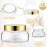 Mumufy Clear Plastic Jars with Lids Round Plastic Containers Empty Travel Containers for Creams Refillable Cosmetic Jars for Lotions Body Scrub Body Butter(48 Pcs,5 oz)
