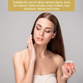 Mumufy Clear Plastic Jars with Lids Round Plastic Containers Empty Travel Containers for Creams Refillable Cosmetic Jars for Lotions Body Scrub Body Butter(48 Pcs,5 oz)