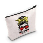 BLUPARK True Crime Makeup Bag True Crime Gift Crime Show Merch Crime Show Fans Gift Crime Show Merchandise Gifts For True Crime Fans (TRUE CRIME A)