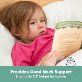 Toddler Pillow with Pillowcase - 13x18 My Little Dreamy Kids Travel Bed Pillows for Sleeping, Organic Cotton Small Pillowcase, Soft & Breathable, Machine Washable, Toddlers 2-5 Years Old (Pearl Gray)