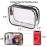 Tbestmax 10 Pcs Clear Cosmetic Bags Small Makeup Bags Portable Waterproof Travel Toiletry Bags Organizer Black, 7.5x 4.8x 2.3