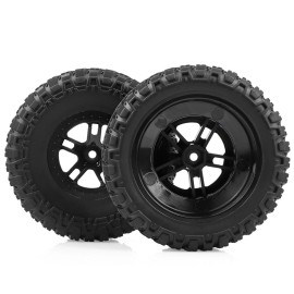 Aimrock RC 12mm Hex Wheels and Tires Pre-glued Combo for 1/10 Traxxas Slash Short Course Truck Upgrade Wheels,Pack of 4