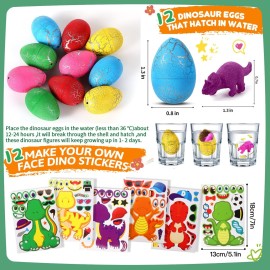 CIRDOTSH Dinosaur Party Favors For 12 Kids, Dinosaur Birthday Party Supplies, Dinosaur Goodie Bags for Boys Girls Birthday, Dinosaur Gifts Bags Fillers Pinata Stuffers, Dinosaur Themed Party Toys