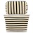SOIDRAM 2 Pieces Makeup Bag Large Stripe Cosmetic Bag Capacity Canvas Mix Travel Toiletry Bag Organizer Cute Makeup Brushes Aesthetic Accessories Storage Bag for Women, Stripe Mix White
