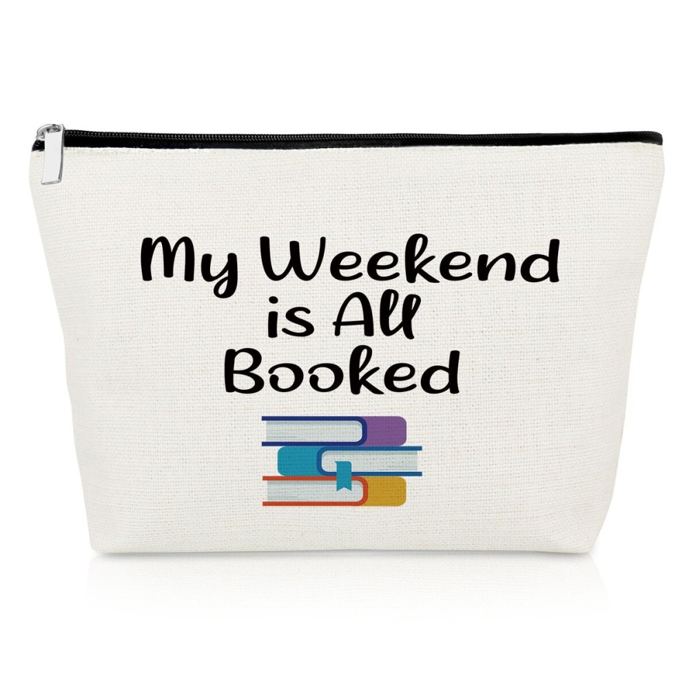 Book Lover Makeup Bag Bookworm Gifts Bookish Gifts for Book Lovers Cosmetic Bag Book Club Gift Ideas Reader Lover Gifts Bibliophile Gifts Book Nerd Gift Travel Cosmetic Pouch Christmas Birthday Gifts