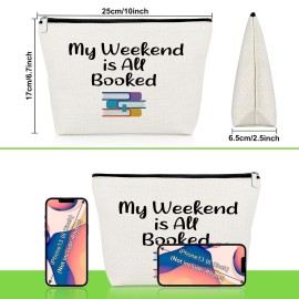Book Lover Makeup Bag Bookworm Gifts Bookish Gifts for Book Lovers Cosmetic Bag Book Club Gift Ideas Reader Lover Gifts Bibliophile Gifts Book Nerd Gift Travel Cosmetic Pouch Christmas Birthday Gifts