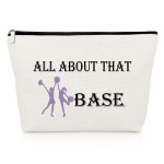 Gevody Cheerleading Gifts for Girls Makeup Bag Cheerleader Gifts for Team Cheer Coach Appreciation Cosmetic Bag Retirement Present for Cheer Mom Christmas Birthday Present for Woman Travel Pouch