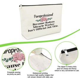Funny Paraprofessional Gifts Makeup Bag Para Appreciation Gifts Para Gifts Paraprofessional Cosmetic Pouch Para Teacher Gifts Teachers Week Gifts Teaching Assistant Gifts Christmas Birthday Gifts