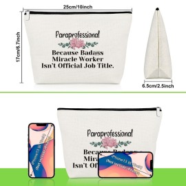 Funny Paraprofessional Gifts Makeup Bag Para Appreciation Gifts Para Gifts Paraprofessional Cosmetic Pouch Para Teacher Gifts Teachers Week Gifts Teaching Assistant Gifts Christmas Birthday Gifts