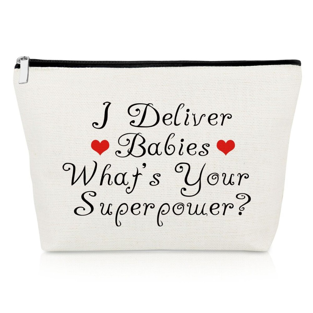 Gevody Labor Delivery Nurse Gifts Midwife Gifts Makeup Bag Thank You Presents for Birth Doula Presents for Obgyn Doctors Cosmetic Bag Christmas Birthday for Obstetrician Gynecologist Cosmetic Pouch