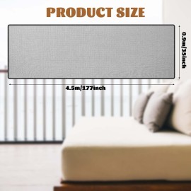 Hosuly Banister Guard 15 x 3 ft Balcony Netting for Kids Pets Stairway Safety Net Baby Fence Door Balcony Netting Safety Mesh Stair Net with No Drilling for Apartment Railing (Black)