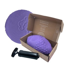 Edushape Texture-iffic Sensory Ball for Baby - 7 Deflated with Pump, Purple Color, Helps Enhance Gross Motor Skills for Kids
