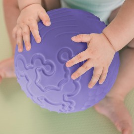 Edushape Texture-iffic Sensory Ball for Baby - 7 Deflated with Pump, Purple Color, Helps Enhance Gross Motor Skills for Kids