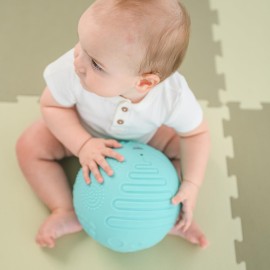 Edushape Texture-iffic Sensory Ball for Baby - 7 Deflated with Pump, Light Blue Color, Helps Enhance Gross Motor Skills for Kids