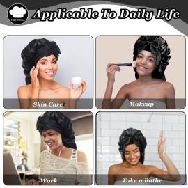 Silk Satin Hair Bonnet for Sleeping - Bonnets for Braids Black Women Curly Hair,Silk Hair Wrap Tie Band Long Big Silky Sleeping Cap with 2 Pcs Satin Scrunchies Silk Satin Hair Bonnet for Sleeping - Bonnets for Braids Black Women Curly Hair,Silk Hair Wrap Tie Band Long Big Silky Sleeping Cap with 2 Pcs Satin Scrunchies