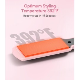 FARERY Mini Flat Iron, 1.5 Inch Wider Plate, Ceramic Mini Hair Straightener for Short to Medium Hair, Portable Hair Straightener with Dual Voltage and Storage Bag