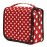 cfpolar Red Polka Dot Travel Toiletry Bag with Hanging Hook, Waterproof Toiletries Travel Bag for Women Girls, Portable Make Up Bag Organizer, Hanging Case Cosmetics Bags for Bathroom