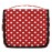 cfpolar Red Polka Dot Travel Toiletry Bag with Hanging Hook, Waterproof Toiletries Travel Bag for Women Girls, Portable Make Up Bag Organizer, Hanging Case Cosmetics Bags for Bathroom