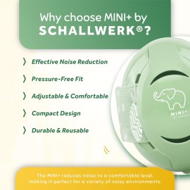Schallwerk  Mini+ Baby Ear Muffs - Infant Noise Cancelling Headphones, Toddler Ear Protection, Baby Headphones for Noise