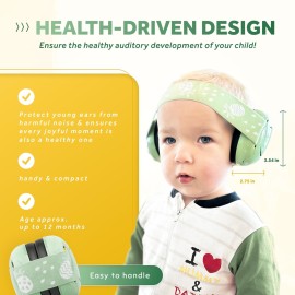 Schallwerk  Mini+ Baby Ear Muffs - Infant Noise Cancelling Headphones, Toddler Ear Protection, Baby Headphones for Noise