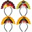 Dkomekii 4 Pack Thanksgiving Turkey Headbands