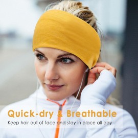 Wide Headbands for Women 4pcs, 4.5 inch Soft Cotton Skincare Head Bands for Women\'s Hair Non Slip, Hair Bands for Makeup Face Washing Yoya Workout Running Wide Headbands for Women 4pcs, 4.5 inch Soft Cotton Skincare Head Bands for Women\'s Hair Non Slip, Hair Bands for Makeup Face Washing Yoya Workout Running