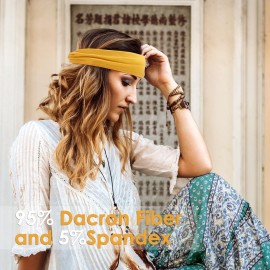 Wide Headbands for Women 4pcs, 4.5 inch Soft Cotton Skincare Head Bands for Women\'s Hair Non Slip, Hair Bands for Makeup Face Washing Yoya Workout Running Wide Headbands for Women 4pcs, 4.5 inch Soft Cotton Skincare Head Bands for Women\'s Hair Non Slip, Hair Bands for Makeup Face Washing Yoya Workout Running