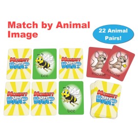 Monkey Says Baa? - Animal Matching Game for Kids Ages 4 and Up | Fun Preschool Learning Activities with Mimicked Animal Sounds & Charades for Sensory Play - Birthday Gift for Boys & Girls