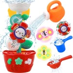Baby Bath Toys for Kids 1-3 Toddler Suction Cup Spinning Bath tub Toys Sensory Toys for 1 2 3 4 Year Old Girls Boys Gifts Ideal with Color Box