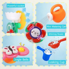 Baby Bath Toys for Kids 1-3 Toddler Suction Cup Spinning Bath tub Toys Sensory Toys for 1 2 3 4 Year Old Girls Boys Gifts Ideal with Color Box