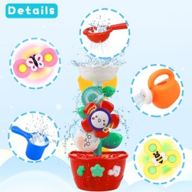 Baby Bath Toys for Kids 1-3 Toddler Suction Cup Spinning Bath tub Toys Sensory Toys for 1 2 3 4 Year Old Girls Boys Gifts Ideal with Color Box