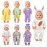 ARTST Baby Doll Clothes,14-18 inch Doll Accessories Dress with Hats Socks Outfits Fits for 43cm New Born/15 inch Bitty/16 Inch Baby Dolls(7 Set )