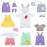 ARTST Baby Doll Clothes,14-18 inch Doll Accessories Dress with Hats Socks Outfits Fits for 43cm New Born/15 inch Bitty/16 Inch Baby Dolls(7 Set )