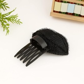 Black Perfect Puff Hair Head Cushion, Invisible Fluffy Hair Pad Sponge Clip, Bun Bump It Up Volume Hair Base Set, Fluffy Princess Styling Hair Bun and Crown Shapers for Women and Girls Hair Accessory