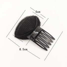 Black Perfect Puff Hair Head Cushion, Invisible Fluffy Hair Pad Sponge Clip, Bun Bump It Up Volume Hair Base Set, Fluffy Princess Styling Hair Bun and Crown Shapers for Women and Girls Hair Accessory