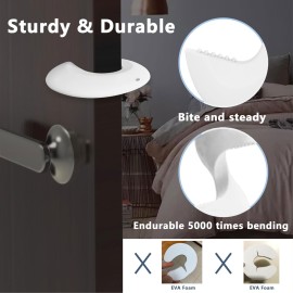 Neobay Silicone Door Pinch Guard and Door Slam Stopper, Durable Finger Pinch Guard, Prevents Pinch Injuries, Slamming Doors, Door Stopper for Kids, 4 Packs White.