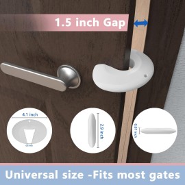 Neobay Silicone Door Pinch Guard and Door Slam Stopper, Durable Finger Pinch Guard, Prevents Pinch Injuries, Slamming Doors, Door Stopper for Kids, 4 Packs White.