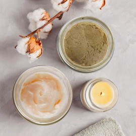 Tecohouse Glass Jar with Lids, 1 oz, 2 oz and 4 oz Glass Jars with Lids & Stickers, Reusable Travel Containers for Creams, Lotion, Cosmetic - 3 pack