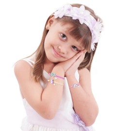 Girls Butterfly Panda Bracelets for Kids Friendship Bracelet Jewelry Lovely Best Friend Bracelet Matching Couples Gift Unicorn Rainbow Pendants BFF String Wristband Pretend Play Bracelet Bulk Bracelet