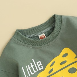 FYBITBO My First Christmas Baby Girl Boy Outfit Sweatshirt Romper Sweater Onesie Long Sleeve Bodysuit Fall Clothes (6-12 Months,little cheese head)