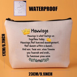 JYTAPP Princess Movie Bride 1987 Gifts Mawwiage Makeup Bag Movie Fans Gifts Bride Movies Themed Zipper Pouch Bag For Women