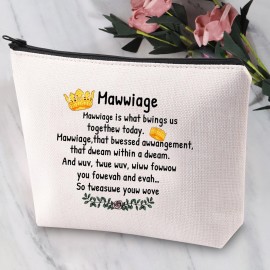 JYTAPP Princess Movie Bride 1987 Gifts Mawwiage Makeup Bag Movie Fans Gifts Bride Movies Themed Zipper Pouch Bag For Women