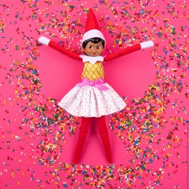 Elf on the Shelf - Brown Eyed Girl Scout Elf & Claus Couture Collection Ice Cream Party Outfit