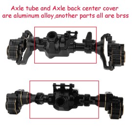 RZXYLRC TRX4 Brass+ Aluminum Portal Front Rear Axle Housing for 1/10 RC Crawler TRX-4 Defender Bronco G500 Chevrolet Metal Upgrade Parts