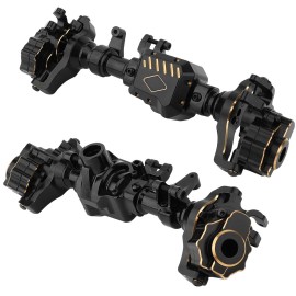 RZXYLRC TRX4 Brass+ Aluminum Portal Front Rear Axle Housing for 1/10 RC Crawler TRX-4 Defender Bronco G500 Chevrolet Metal Upgrade Parts