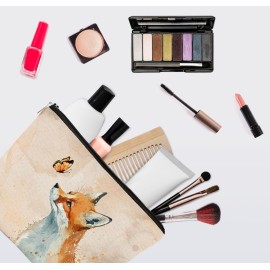 EXUQO Fox Makeup Bag, Gifts for Women and Fox Lovers, Cute Small Cosmetic Bag, Birthday Gifts for Mother, Friend, Sister, Coworker EXUQO Fox Makeup Bag, Gifts for Women and Fox Lovers, Cute Small Cosmetic Bag, Birthday Gifts for Mother, Friend, Sister, Coworker